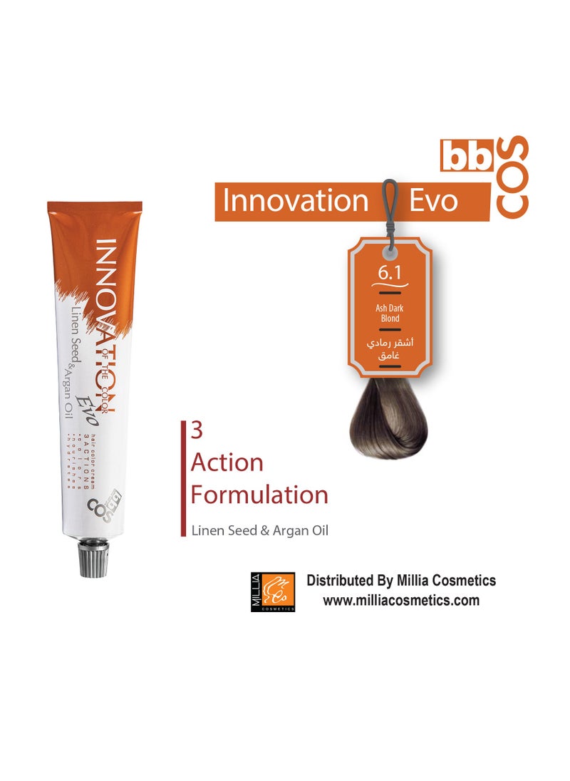 bbcos Innovation Hair Color 100 ml- 6.1 