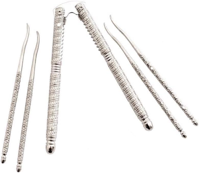 Tablecraft Silver Nutcracker and Pick Set with 4 Picks - Image 1