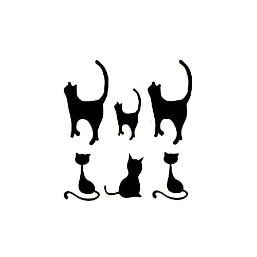 Oottati Small Cute Temporary Tattoo Cat Totem Neck (Set of 2) - Image 1