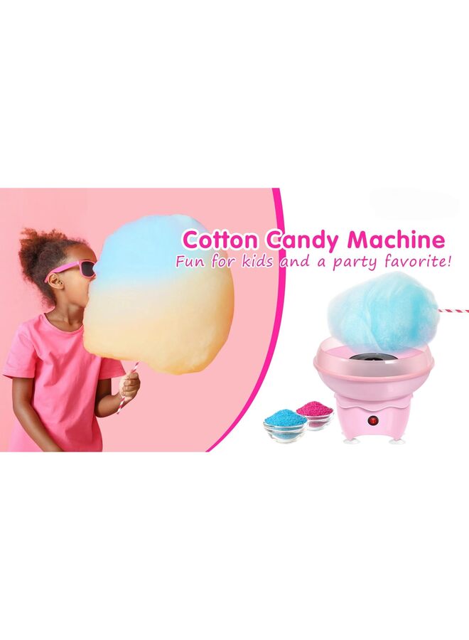 Cotton Candy Maker, Countertop Cotton Candy Machine, Includes 8 Bamboo Skewer, Enjoy Homemade Treats in Minutes Pink - Image 4