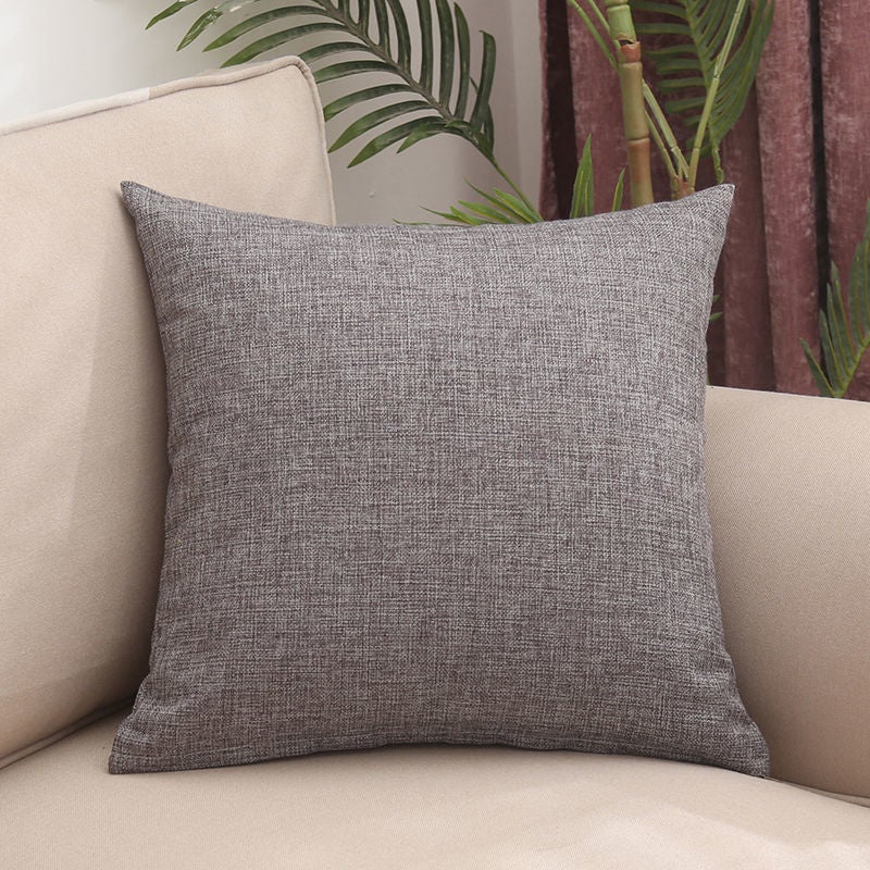 Linen Nordic Style Solid Decorative Throw Pillow for Sofa Bed Car Office - Image 1