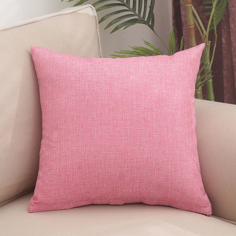 Linen Nordic Style Solid Decorative Throw Pillow for Sofa Bed Car Office - Image 3
