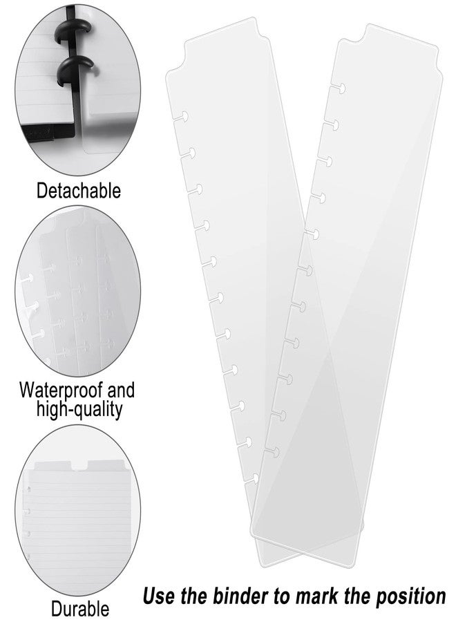 Affrolling12 Tab Discbound Dividers Classic 11 Discs Classic Planners 11 Inch Dashboard Semi-Transparent Blank Top Index Dividers Disc Bound Planner Supplies for Discbound Notebooks Office - Image 3