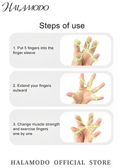 HALAMODO Finger Strengthener Silicone Flower Shaped Finger Exerciser 5 Hole Springback Hand Strengthening Devices for Home & Office & Outdoors Muscle Building  - Image 4