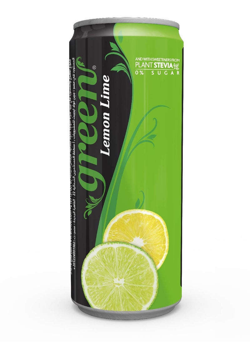 Green Cola Lemon Lime Soft Drink Can 330ml  - Image 1