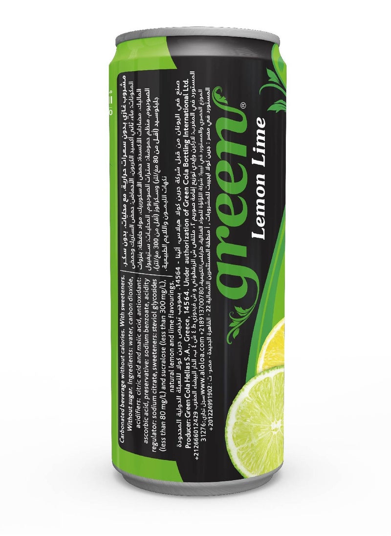 Green Cola Lemon Lime Soft Drink Can 330ml  - Image 4