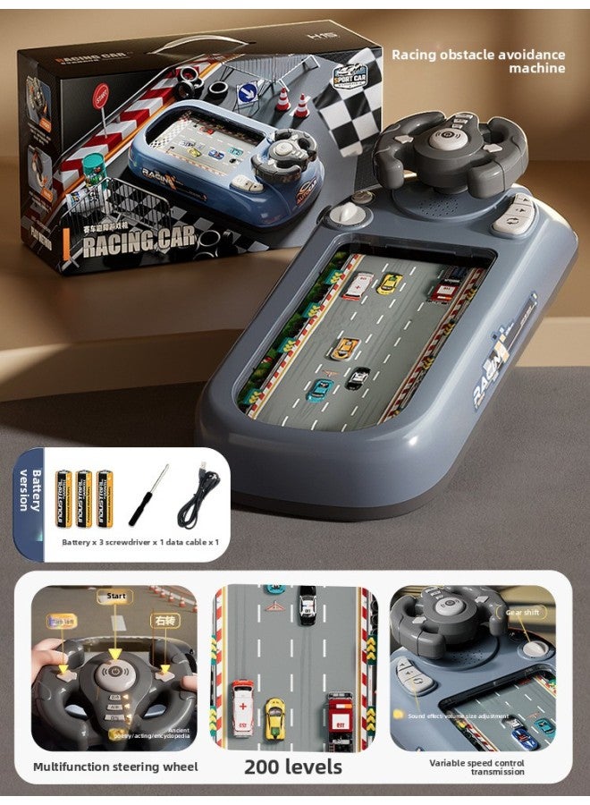 Children's Steering Wheel Simulation Driving Toy Educational Electric Desktop Game Console Dodge Racing Adventure