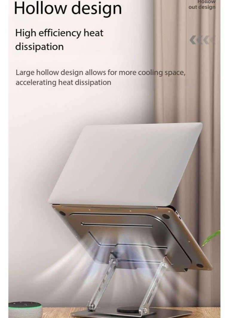 Orico Full Metal 360° laptop & Tablet Holder – Mechanical Folding Desktop Stand, Universal Portable Lazy Bracket for Live Streaming, Video Calls & Home Use - Image 2