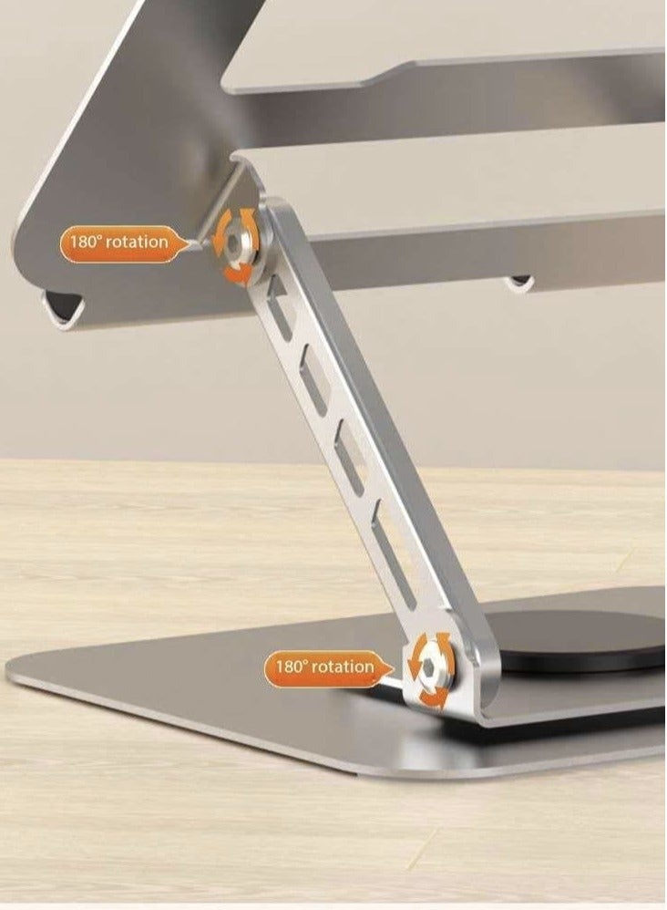 Orico Full Metal 360° laptop & Tablet Holder – Mechanical Folding Desktop Stand, Universal Portable Lazy Bracket for Live Streaming, Video Calls & Home Use - Image 3