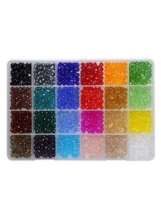 خرز متعدد الأوجه مع فتحة لصنع المجوهرات، 6 مم، 24 لون 1200 قطعة/صندوق - pzsku/Z8F5C57511FB98898F34BZ/45/1754679364/aa4059a1-21cc-4d90-a3c0-de479473a9b6