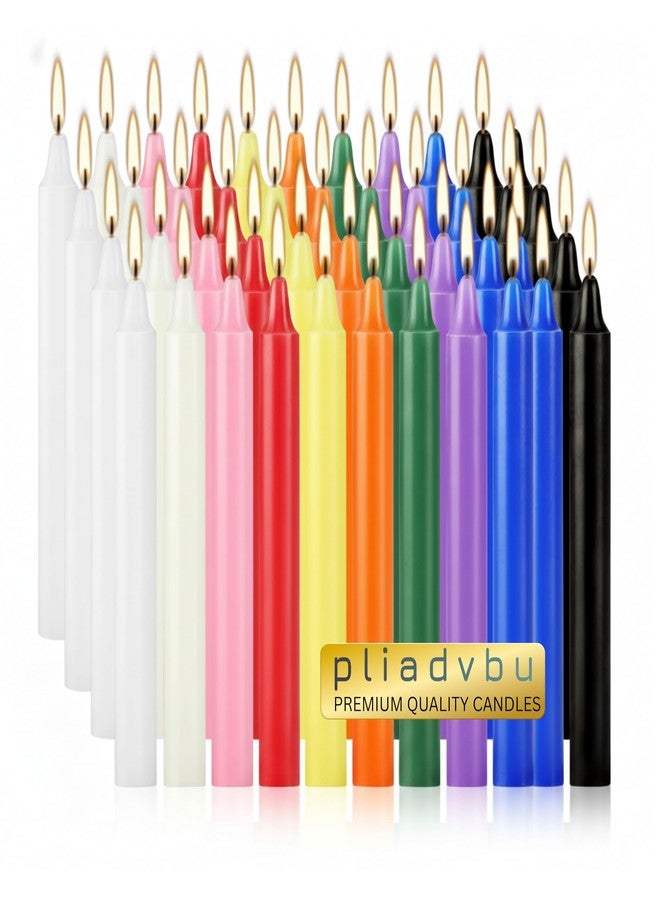 Pliadvbu Mini Spell Chime Taper Candle Set of 20, 4 Inch Tall Unscented Rituals Candles for Altar Meditation Supplies RitualsTaper Candle (Multicolor, Set of 20) - Image 1