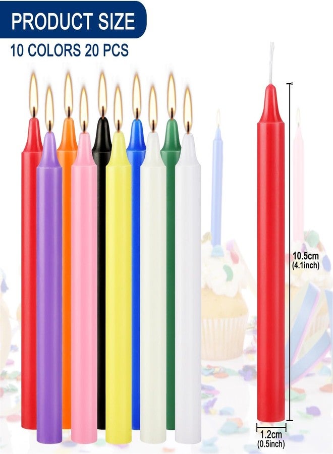 Pliadvbu Mini Spell Chime Taper Candle Set of 20, 4 Inch Tall Unscented Rituals Candles for Altar Meditation Supplies RitualsTaper Candle (Multicolor, Set of 20) - Image 2