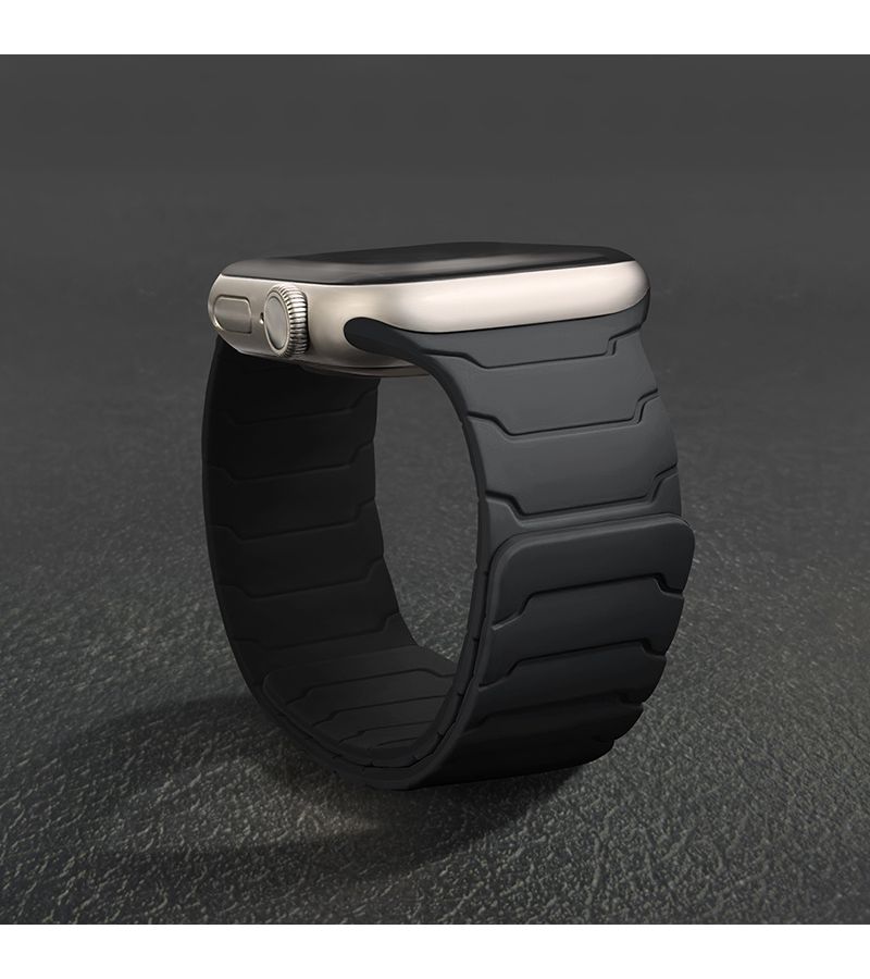 New Magnetic Strap For Smartwatch 42 41 40 38 Mm 16 Chocolate Black Silicone Band Compatible With S10 S11 - Image 3
