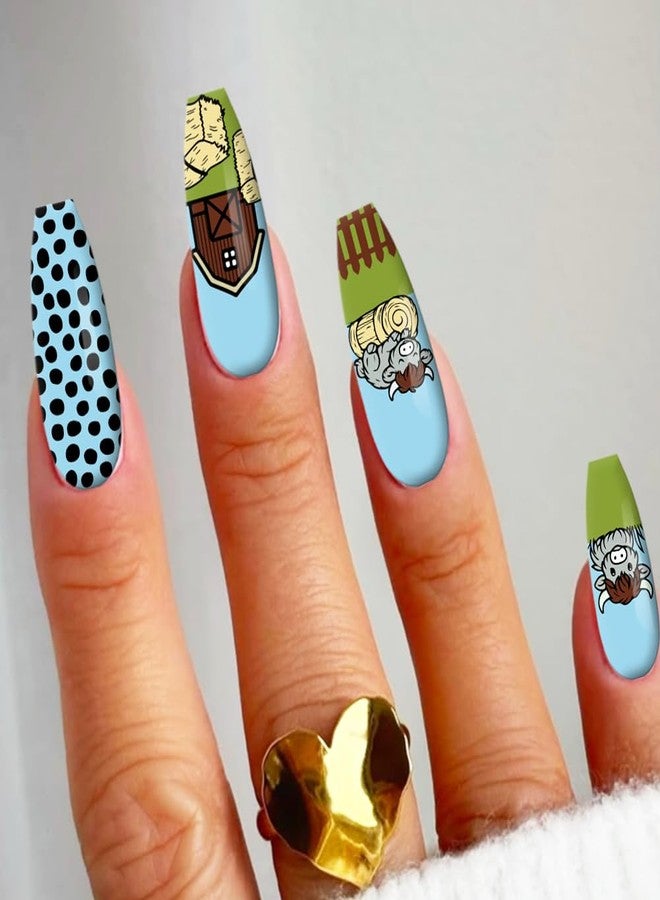PH PandaHall 3pcs Highland Cow Theme Nail Stamping Plates Rustic Farms Nail Art Templates Animal Manicure Art Stencils Texture Pattern Nails Image Plates for Women Manicures Salon Design Printing - Image 4