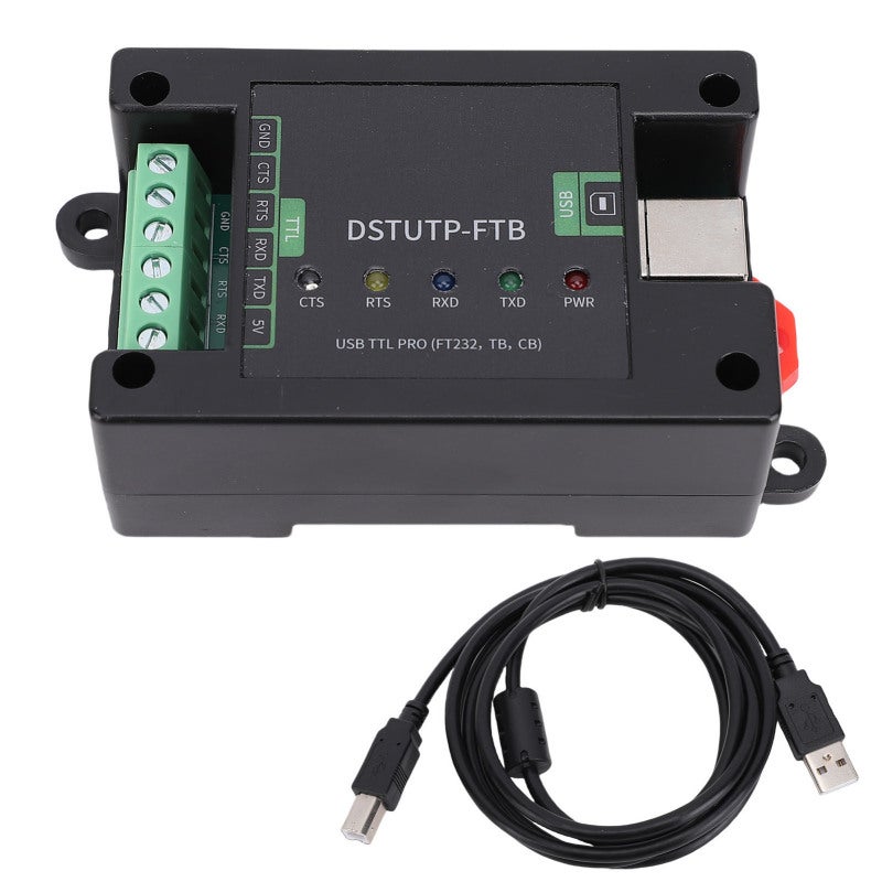 diustou USB To TTL Converter FT232 USB Serial Adapter With Overcurrent Protective - Robust 5.0mm Screw Terminals For Arduino Microcontroller Projects - Image 1
