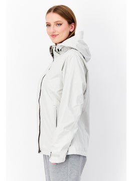 Trespass Women Plain Hooded Jacket, Grey  - Image 2