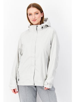Trespass Women Plain Hooded Jacket, Grey  - Image 1