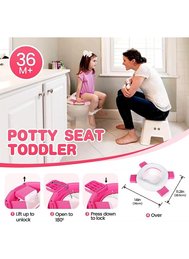 Y&D - 3 In 1 Portable Folding Baby Potty Travel Toilets Potty Training Seat WC Trainer Seat Collapsible Camping Toilet Easy To Clean - Image 1