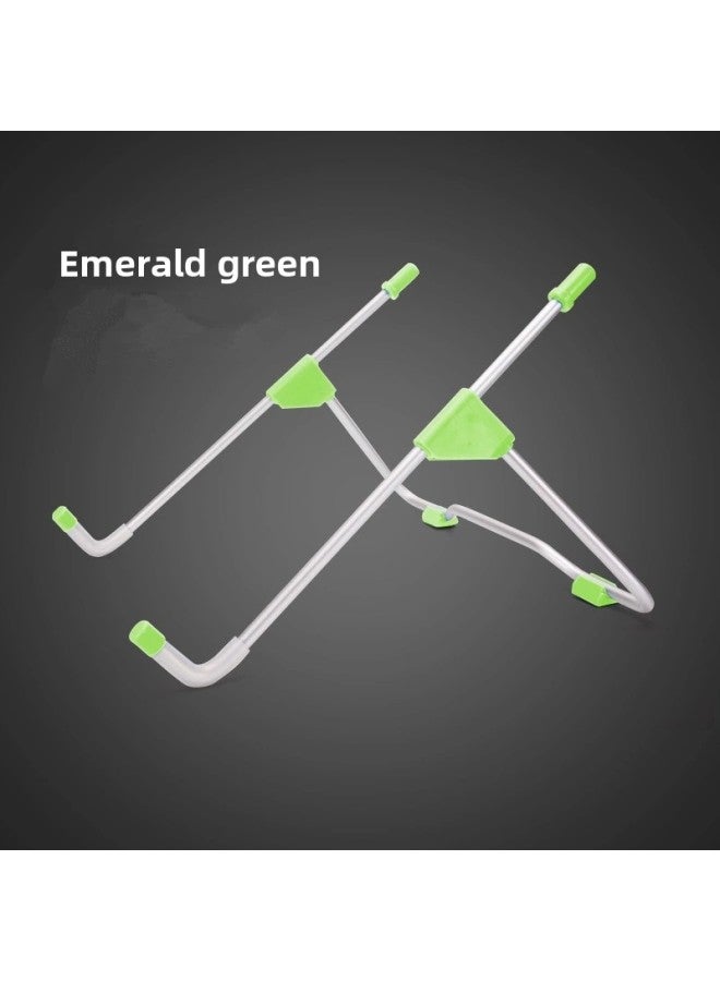 Supply Aluminum Alloy Laptop Folding Bracket Laptop Accessories Heat Dissipation Heightening Bracket-Color:Green - Image 1
