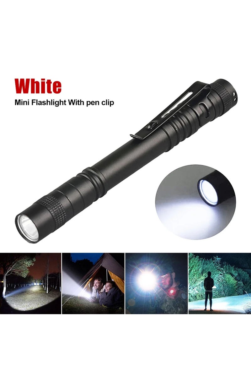 5pcs Long White Light Mini Portable UV / White Flashligh Ultraviolet Black Light Torch Use AAA Batte