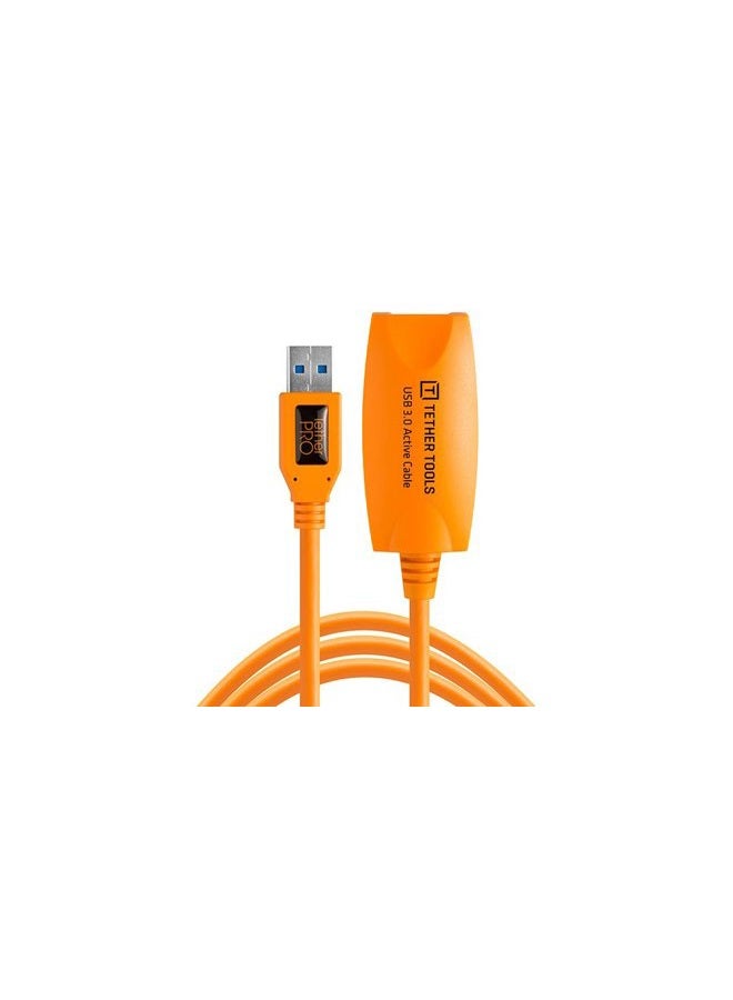 TETHER TOOLS [CU3017 TetherPro USB 3.0 Active Extension Cable, 5 m, Orange - Image 1