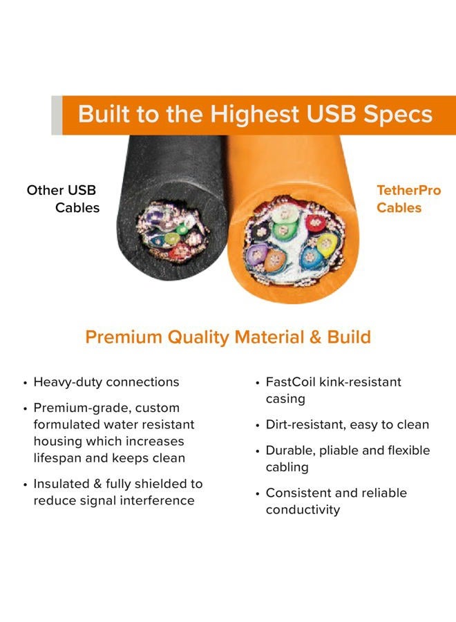 TETHER TOOLS [CU3017 TetherPro USB 3.0 Active Extension Cable, 5 m, Orange - Image 5
