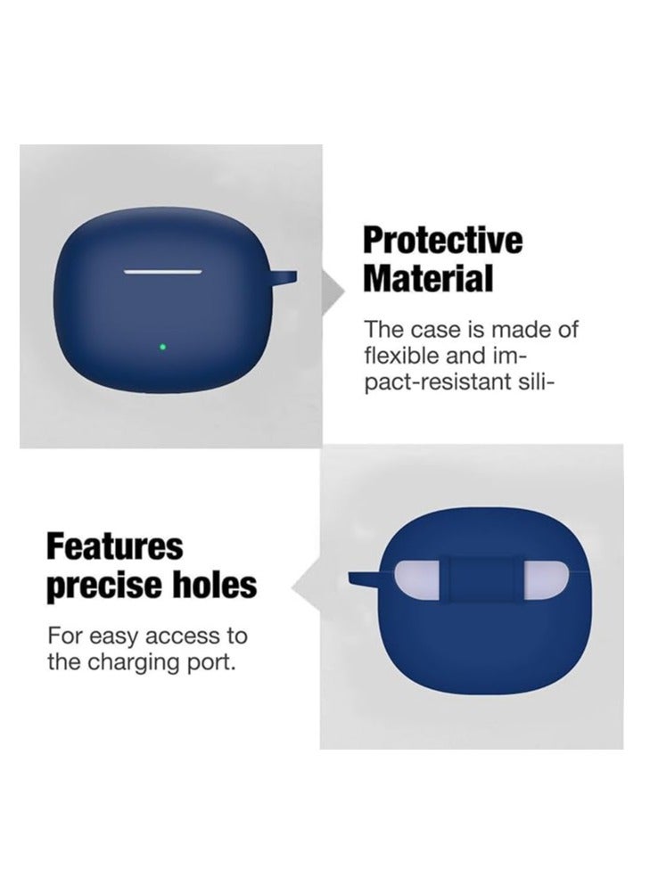 Cases Compatible with Honor Earbuds X6, Silicone Case, Light Weight, Shockproof, Portable - Dark Blue - Image 5