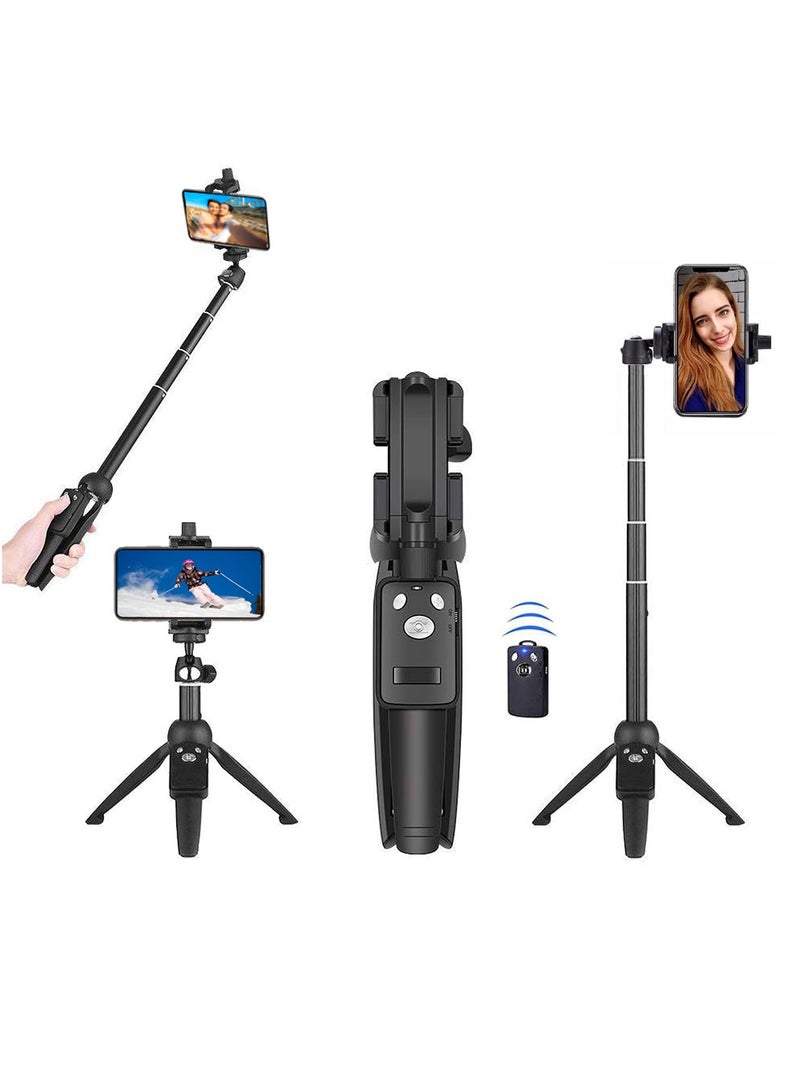 Tripod Monopod Selfie Stick, 40 In Portable Selfie Stick Phone Tripod Compatible with Wireless Remote Shutter Control for iPhone 14 13 12 11 Pro max X 8 Plus Samsung Galaxy S23 S22 S21 S20 S10 - Image 1