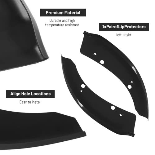 BOMLING Front Bumper Lip Splitter Protector Compatible with Dodge Charger Hellcat/SRT 392 / Scat Pack/RT Scat Pack/GT/RT 2015-2021, Black, Pack of 2 - Image 3