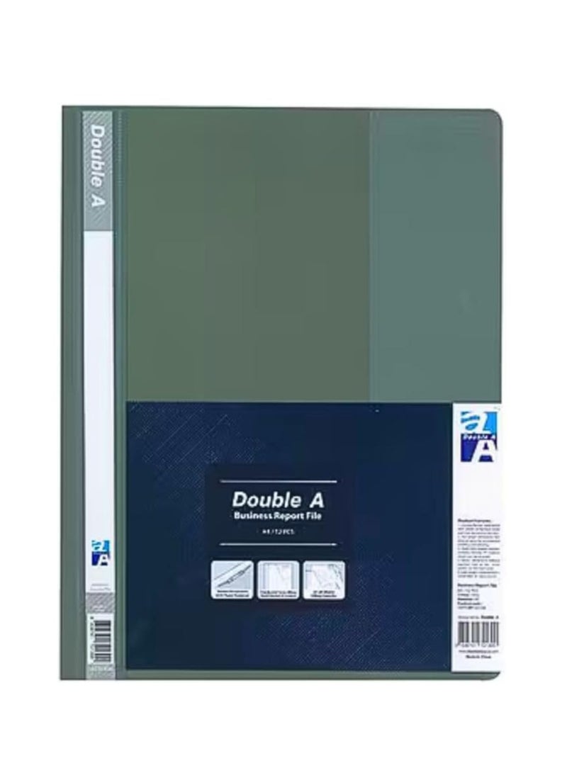 Report File A4 Grey, Clear Front Report Covers Project File For School Office Pack of 12 - Image 2
