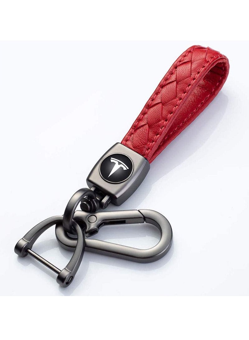 KASTWAVE Genuine Leather Car Logo Keychain Elegant Suit Accessory, Durable Key Ring for Car Enthusiasts, Universal Compatibility with Various Car Brands - Image 5