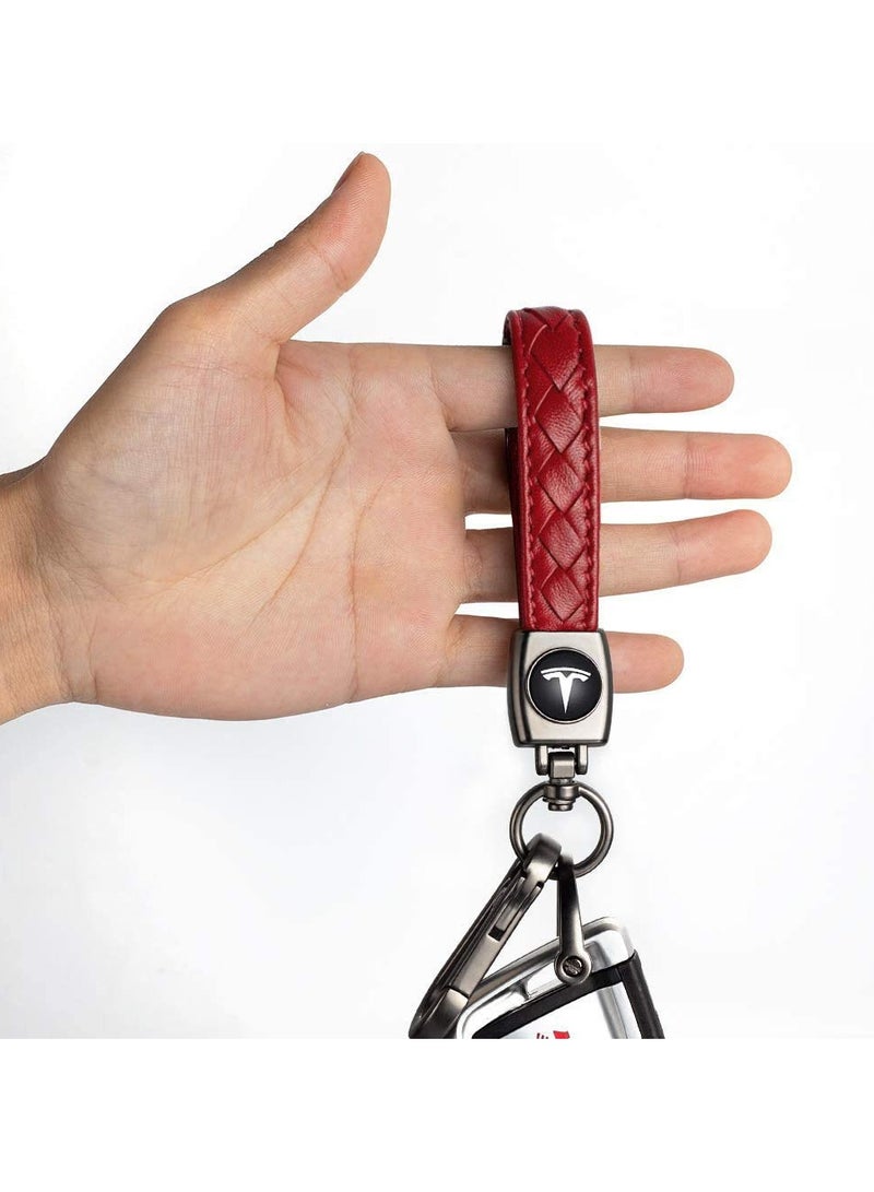 KASTWAVE Genuine Leather Car Logo Keychain Elegant Suit Accessory, Durable Key Ring for Car Enthusiasts, Universal Compatibility with Various Car Brands - Image 3