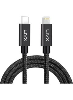 Livx Horizontal 27W Type C To Lightning 25 cm iPhone iPad Compatible Fast Charging and Data Cable IPblt-25  - Image 1