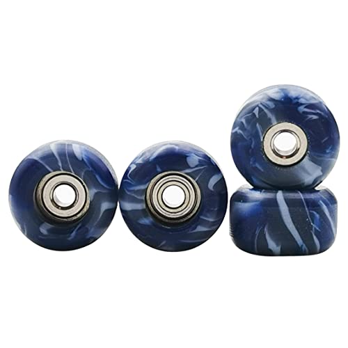 RACOFSB Fingerboard Wheels with Bearing CNC Lathed Swirl Color New Material Blue mix - Image 1