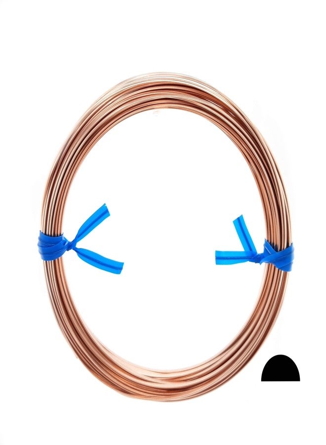 Craft Wire 21 Gauge, 14/20 Rose Gold Filled Wire (Half Round) Dead Soft 14K Pink Gold Filled Wire Made in USA - 5FT by CRAFT WIRE - Image 1