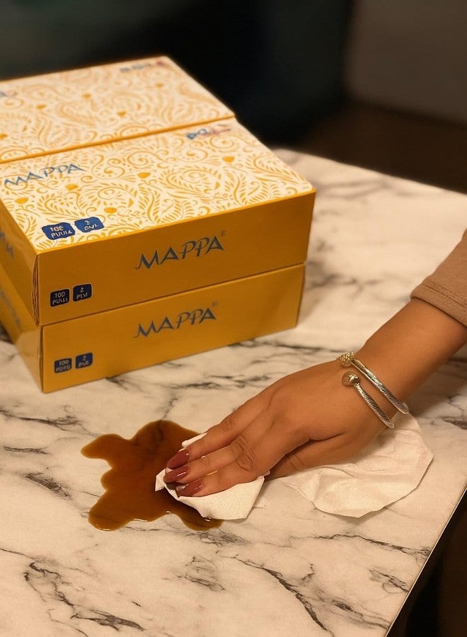 MAPPA The Professional Choice 2 Ply Facial Tissue Soft Pack - 100 Pulls Per Pack | Soft & Strong Facial Tissues for Everyday Use | Hypoallergenic, Durable & Gentle on Skin | Pack of 1 - Image 5