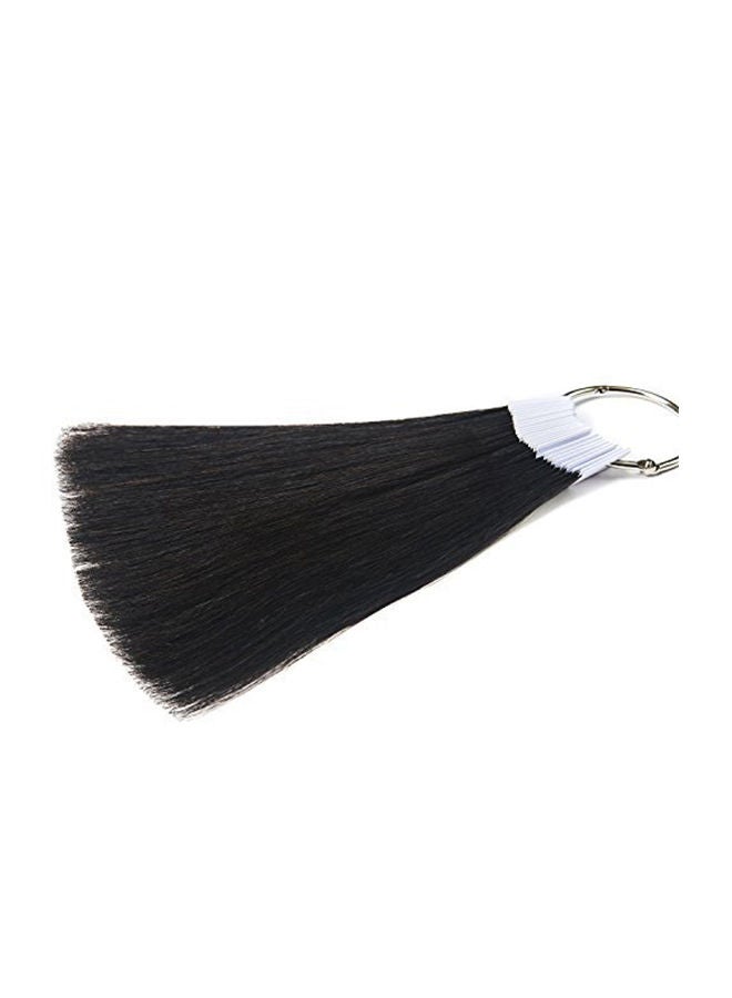 NIBEMINENT Straight Natural Hair Swatches With Ring Black 8inch - Image 2