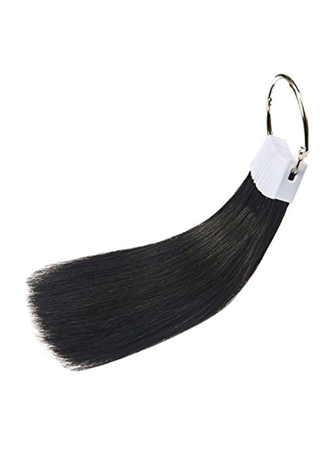 NIBEMINENT Straight Natural Hair Swatches With Ring Black 8inch - Image 1
