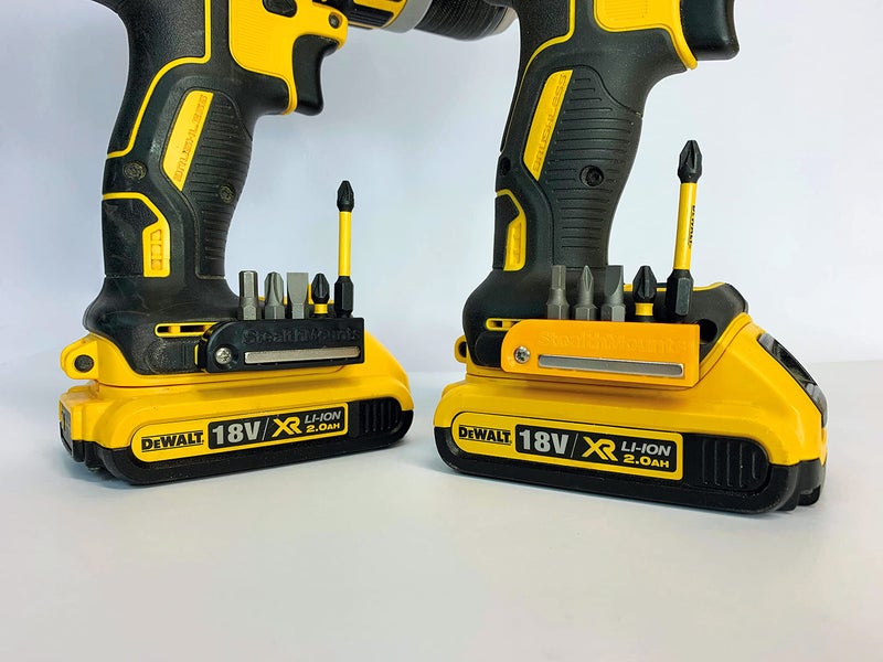 StealthMounts Black Dewalt XR & Flexvolt Magnetic Bit Holder | Drill Bit Organiser | Perfect Bit Holder for Dewalt XR & Flexvolt Drills and Impacts (2 Pack) - Image 3