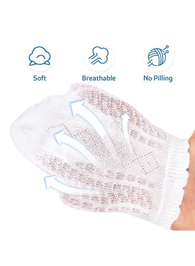 Looching 5 Pairs Baby Girls Boys Mesh Thin Socks Toddler Ruffle No Show Soft Low Cut Ankle Socks School for Unisex Little Kids, White, 1-3T - Image 3