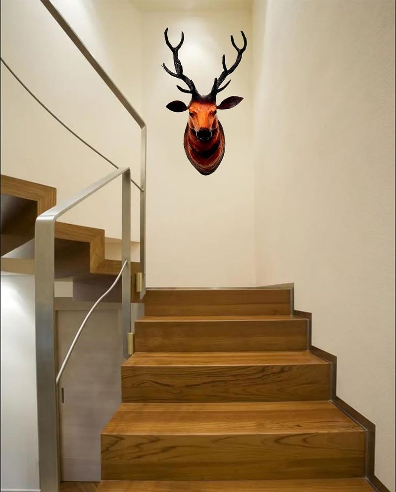 NB Crafted Wall Hanging Deer Head showpieces for Home Living Room Balcony Hotel Restaurants Decoration and Wall Mounted Home Decors Item Pack of 1 - Image 4