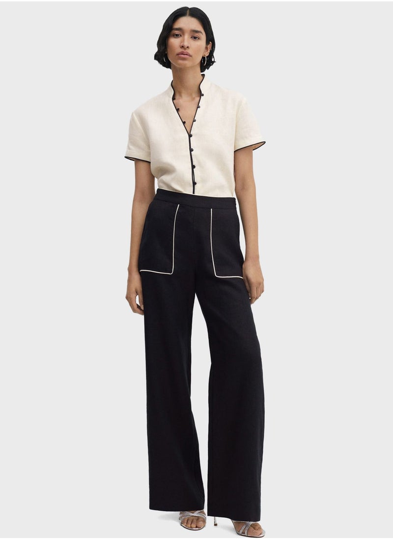 MANGO - High Waist Pants - Image 1