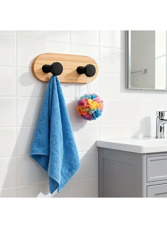 Golden No Drill Adhesive Hooks Heavy Duty Wood Metal Construction Wall Mounted Bathroom Kitchen Closet - Image 5