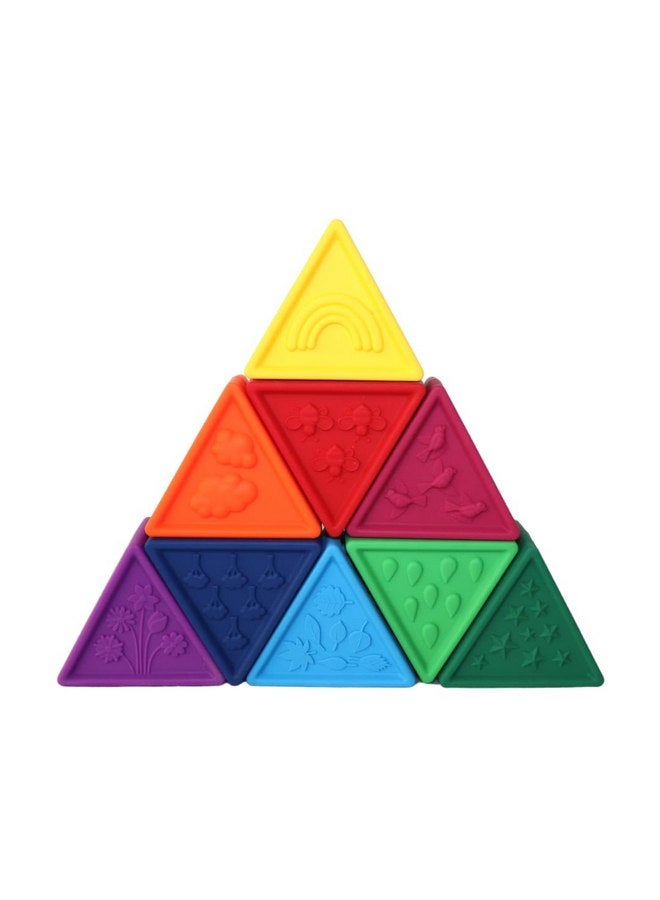 Jellystone Designs Triblox Rainbow, 9 Silicone Blocks with Numbers and Illustrations  - Image 2