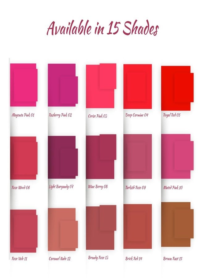 لينفور أحمر شفاه لينفور لاش أب مات | أحمر شفاه يدوم طويلاً وخفيف الوزن | وردي ماجنتا - Image 5