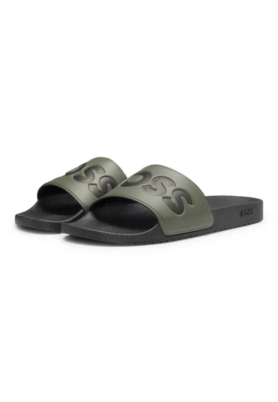 BOSS Italian-made slides with large logo detail