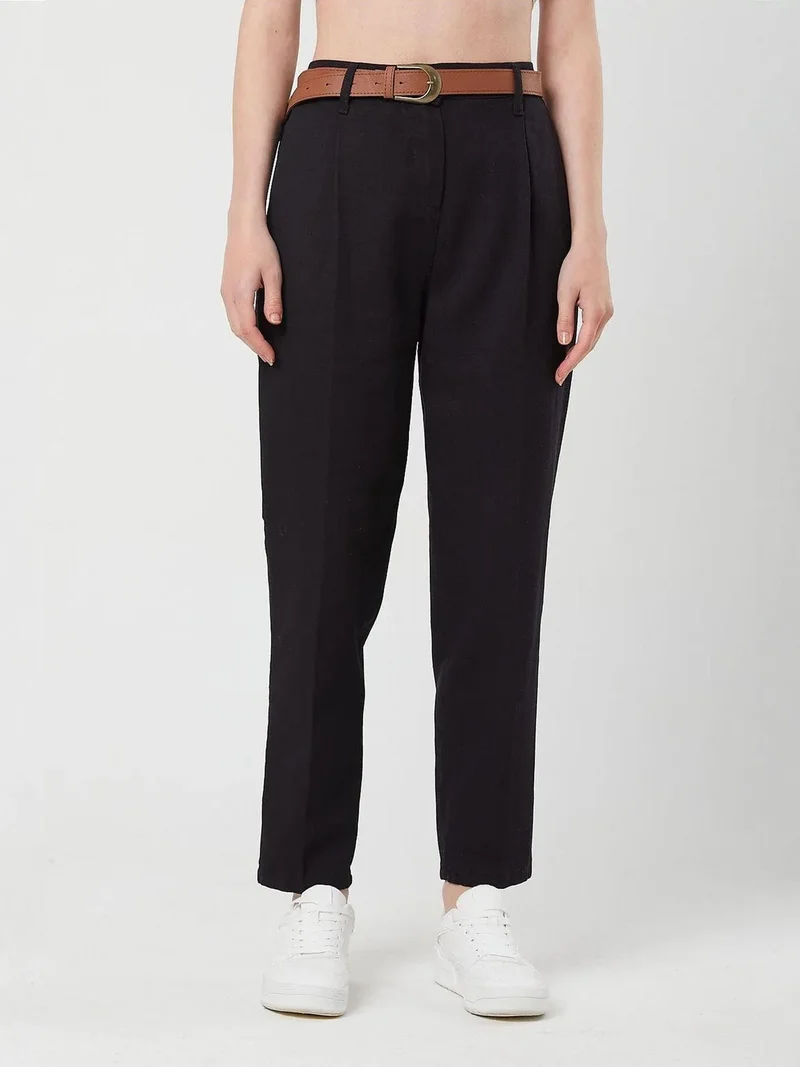 MixRay Mixray Arched Straight Fit Cotton Pants