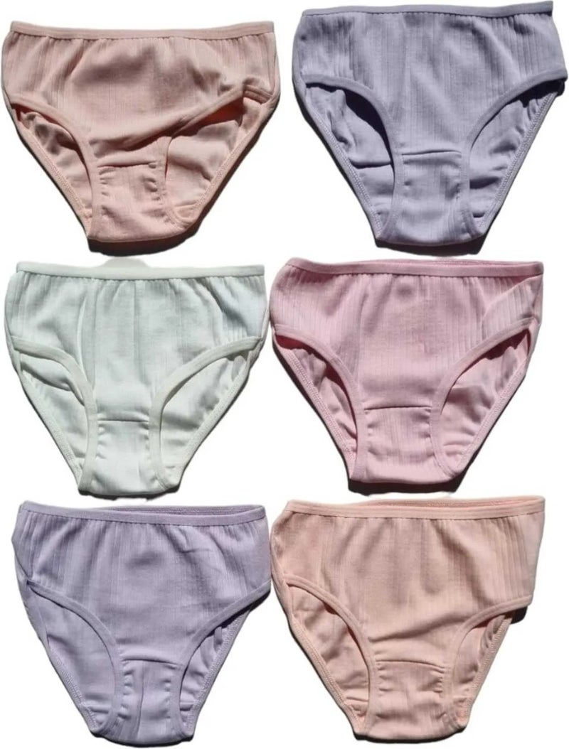 Tezzgelsin Girls 6-Piece Premium Corduroy Combed Fabric Panties  - Image 1