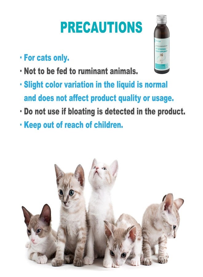MARIMER Cat Immune Support Supplement, Nutritional Liquid with L-Lysine and Astragalus, Enhances Immunity and Relieves Herpes Symptoms, 3.38oz (100ml) for Cats of All Ages - Image 5