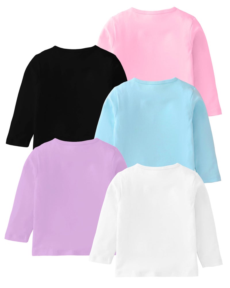 Kuchipoo Girls Regular Fit Full Sleeves Cotton T-Shirts (KUC-TSHRT-458, 13-14 Years, Multi-Colored) - Image 2